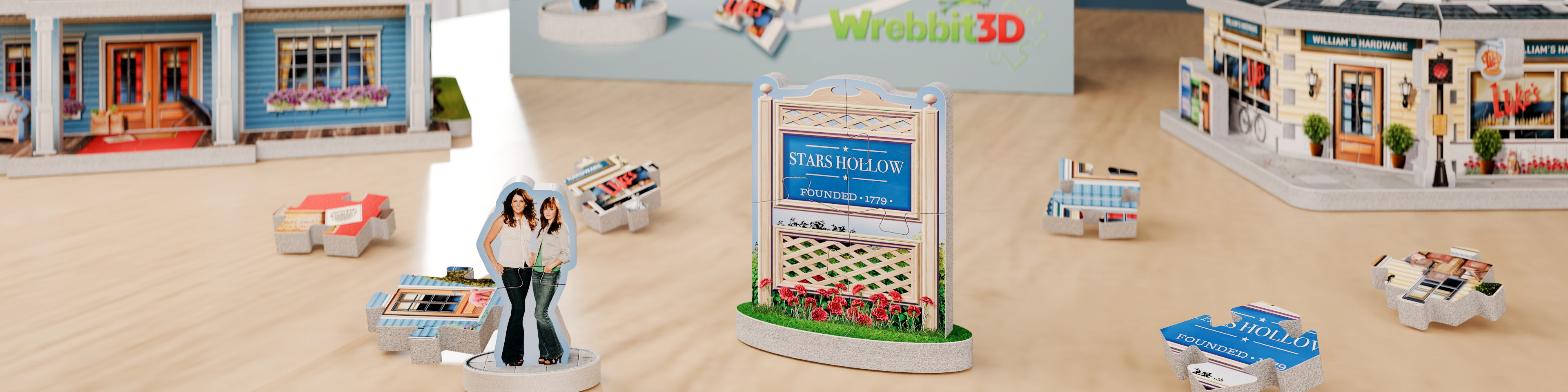 Recreate Stars Hollow with the Gilmore Girls™ 3D Puzzle by Wrebbit3D