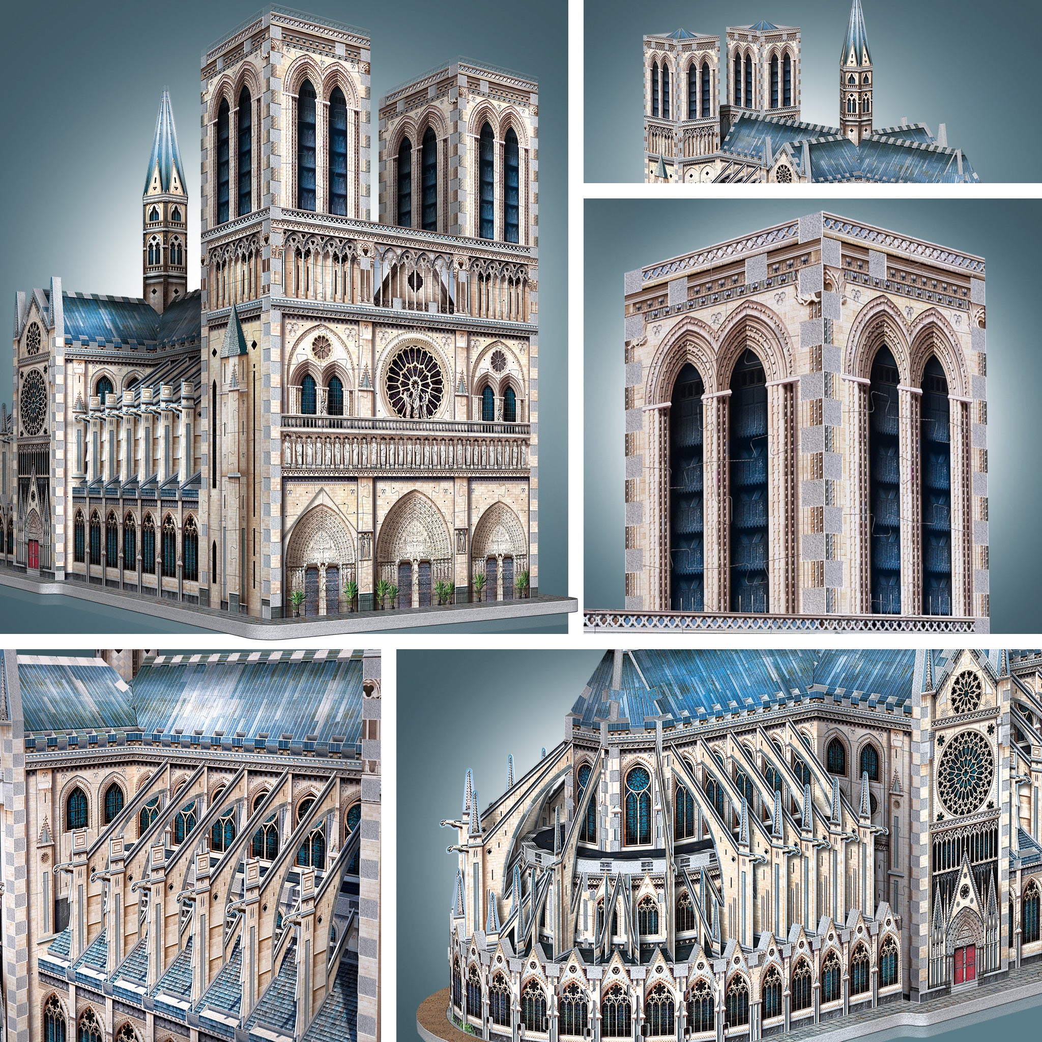 Wrebbit 3D popular Notre-Dame de Paris 830 Piece 3D Jigsaw Puzzle