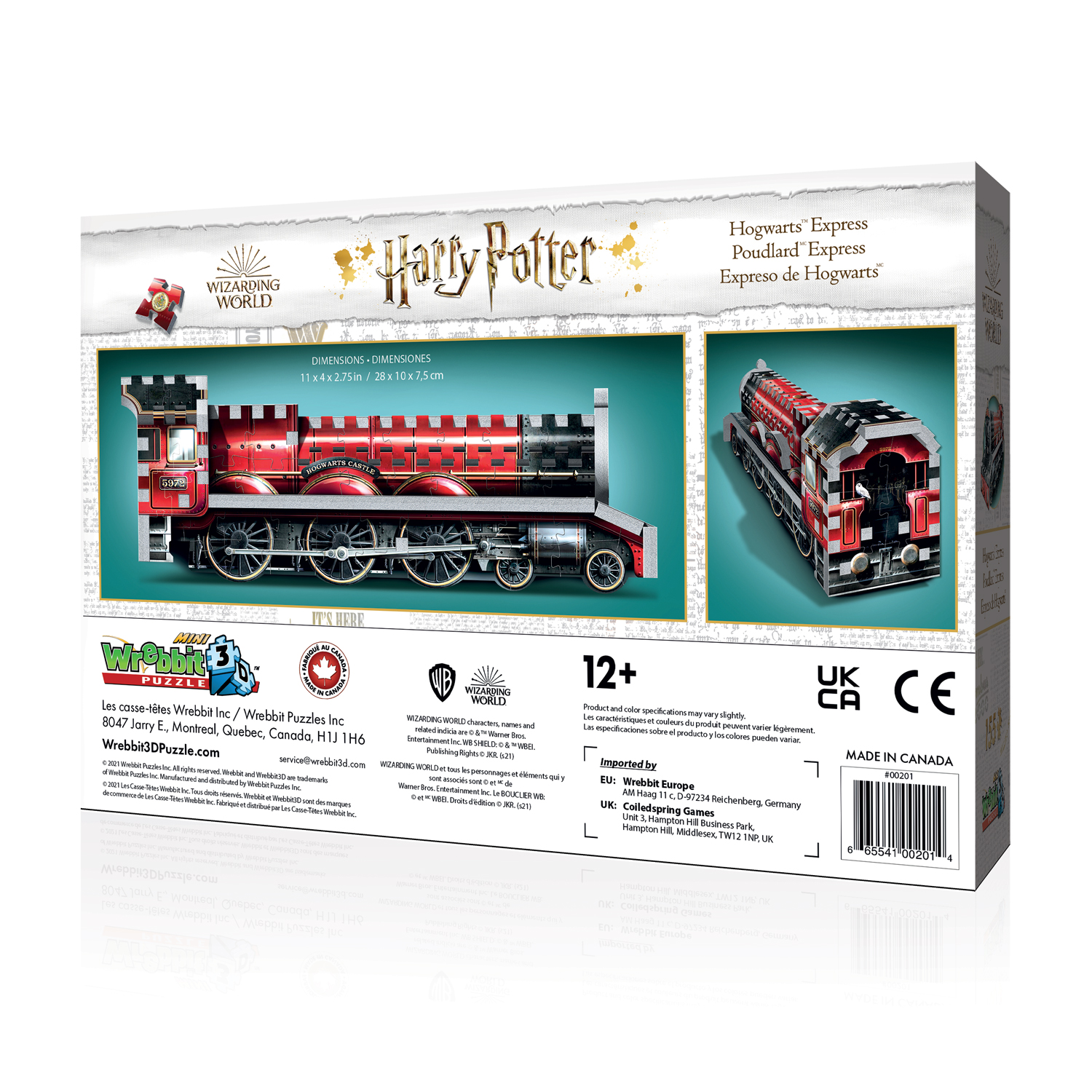 Wrebbit Puzzle 3D Harry Potter Hogwarts Express Train Jigsaw 155